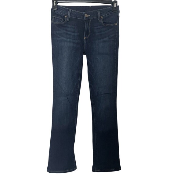 Paige Jeans Womens 28 Blue Manhattan Bootcut Dark Wash Stretch Mid Rise Denim - Picture 1 of 10